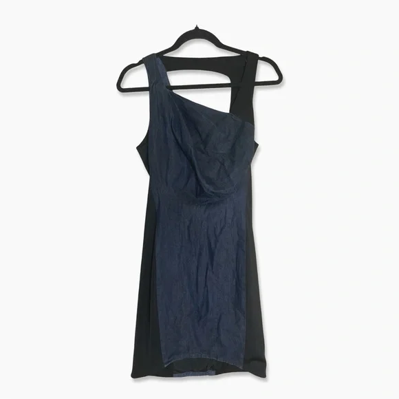 helmut lang blue dress Helmut Lang Blue Satin Like Slip Dress- Size 4 – The Saved Collection